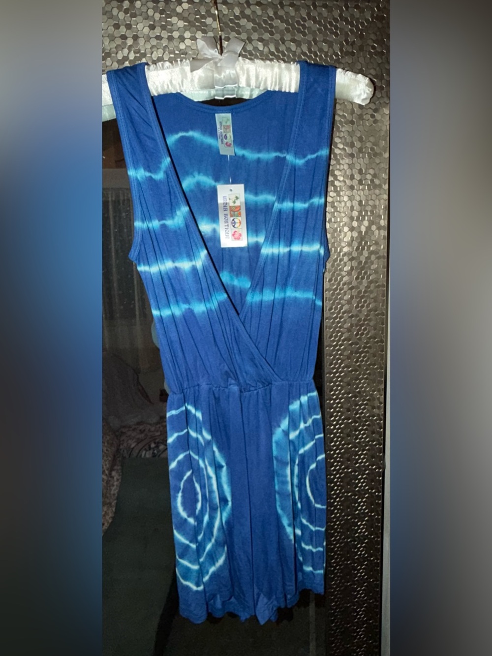 NWT INDIA BOUTIQUE Blue Tie Dye Romper
